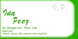 ida pecz business card